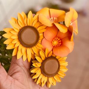 Arquivo de corte - girassol e hibisco