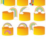 Arquivo de corte - Combo arco iris