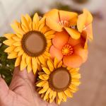 Arquivo de corte - girassol e hibisco