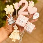 Arquivo de corte - topo menina e presentes