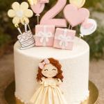 Arquivo de corte - topo menina e presentes